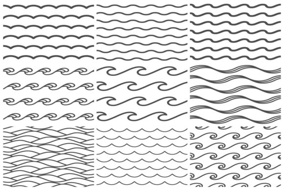 Download Seamless Water Waves Pattern - Waves Collection
