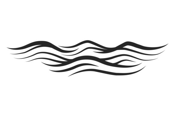 Download Water Surface Line Drawing. Sea Waves Fl - Waves Collection