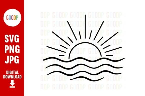 Download Sunset Ocean Waves Summer Sunrise SVG - Waves Collection