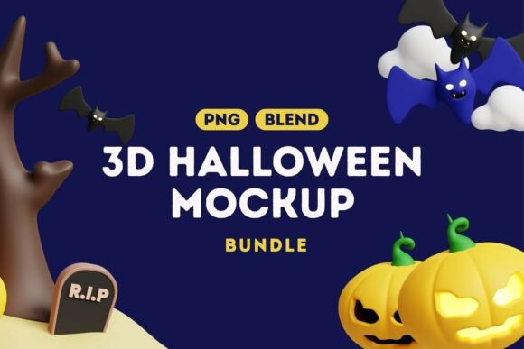 Download Cute 3D Halloween Elements Pack - Elements Collection