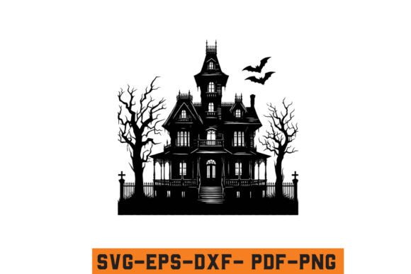 Download Halloween Haunted House Vector SVG File - Premium Resources