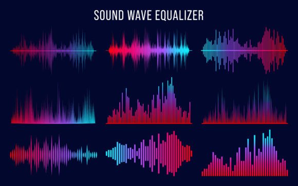 Download Sound Waves Music Interface Elements - Elements Collection